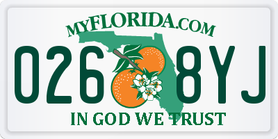 FL license plate 0268YJ