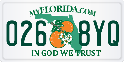 FL license plate 0268YQ