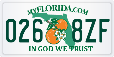 FL license plate 0268ZF