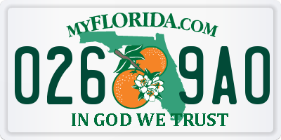 FL license plate 0269AO