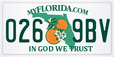 FL license plate 0269BV