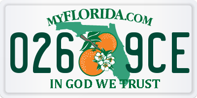 FL license plate 0269CE