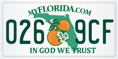 FL license plate 0269CF