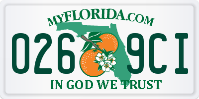 FL license plate 0269CI