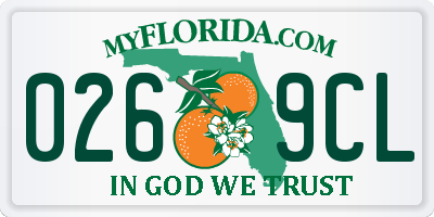 FL license plate 0269CL