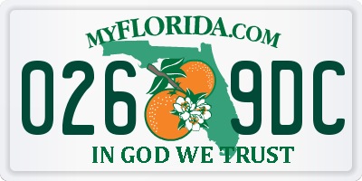 FL license plate 0269DC