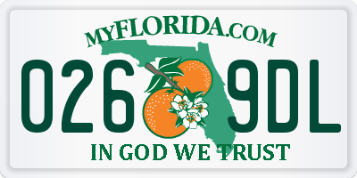 FL license plate 0269DL
