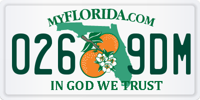 FL license plate 0269DM