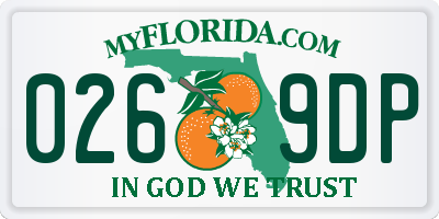 FL license plate 0269DP