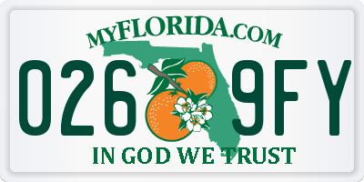 FL license plate 0269FY