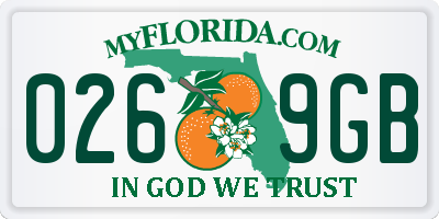 FL license plate 0269GB