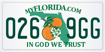 FL license plate 0269GG
