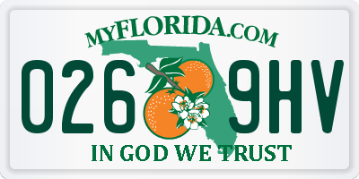 FL license plate 0269HV