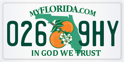 FL license plate 0269HY