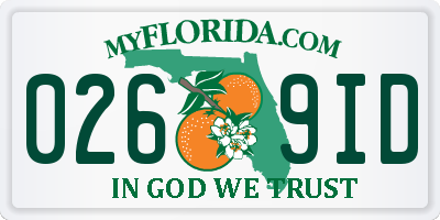 FL license plate 0269ID