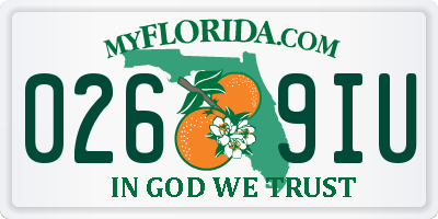 FL license plate 0269IU