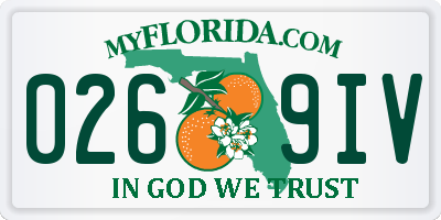 FL license plate 0269IV