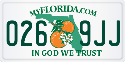 FL license plate 0269JJ