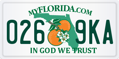 FL license plate 0269KA