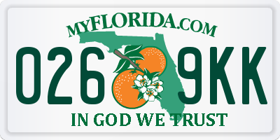 FL license plate 0269KK