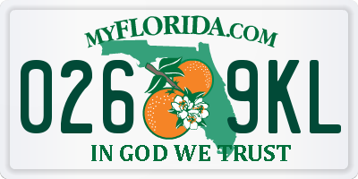 FL license plate 0269KL