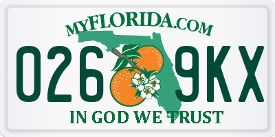 FL license plate 0269KX