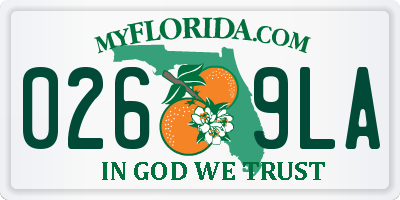 FL license plate 0269LA