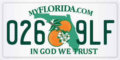 FL license plate 0269LF