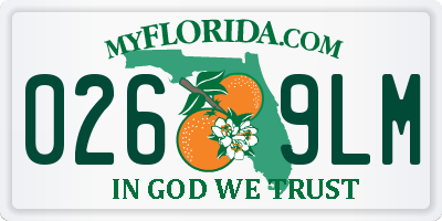 FL license plate 0269LM