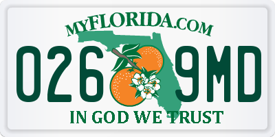 FL license plate 0269MD