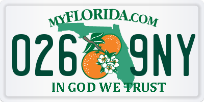 FL license plate 0269NY