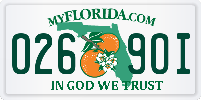 FL license plate 0269OI