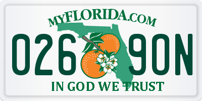 FL license plate 0269ON