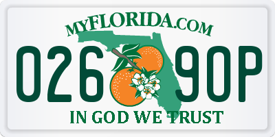 FL license plate 0269OP