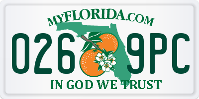 FL license plate 0269PC