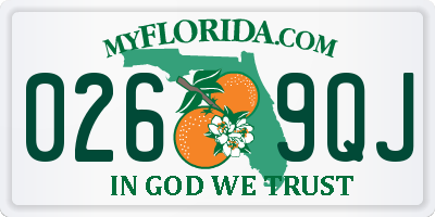 FL license plate 0269QJ