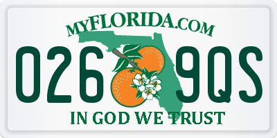 FL license plate 0269QS