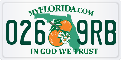 FL license plate 0269RB