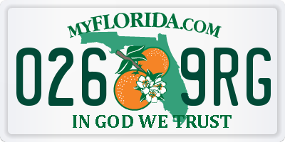 FL license plate 0269RG