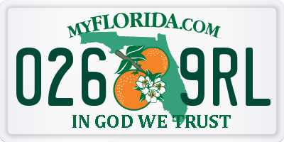 FL license plate 0269RL