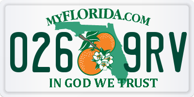 FL license plate 0269RV