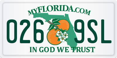 FL license plate 0269SL