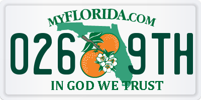 FL license plate 0269TH