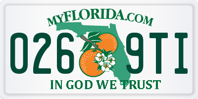 FL license plate 0269TI