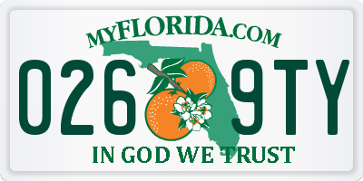 FL license plate 0269TY
