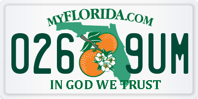 FL license plate 0269UM