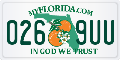 FL license plate 0269UU