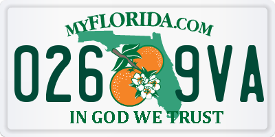FL license plate 0269VA