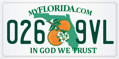 FL license plate 0269VL