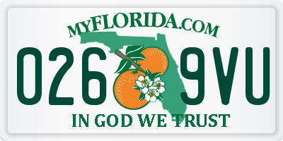 FL license plate 0269VU